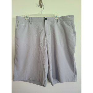 Adidas Climalite Shorts Mens 38 Chino Golf Grey Flat Front Pockets Polyester